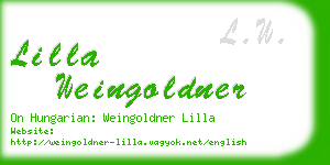 lilla weingoldner business card